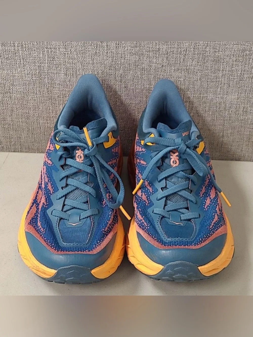 Hoka One One Kids Blue & Orange Athletic Shoes